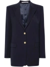 Tagliatore Bertha Viscose-blend Single-breasted Blazer In Blue