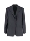 Tagliatore Bertha Single-breasted Blazer In Gray