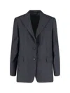 Tagliatore Bertha Single-breasted Blazer In Gray