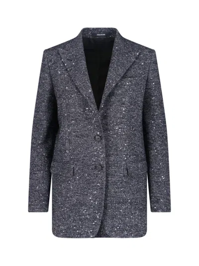 TAGLIATORE 'BERTHA' SINGLE-BREASTED SEQUIN BLAZER
