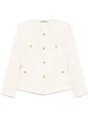 Tagliatore Beige Double-breasted Jacket With Gold-tone Buttons In Neutrals