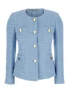Tagliatore 'beverly' Light-blue Jacket With Metal Buttons In Blue