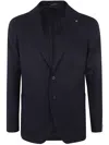 Tagliatore Notched-lapels Single-breasted Blazer In Blue