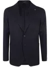 Tagliatore Notched-lapels Single-breasted Blazer In Blue