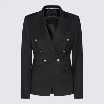 Tagliatore Black Blazer In Multicolor