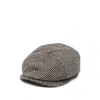 Tagliatore Herringbone-pattern Logo-plaque Beret