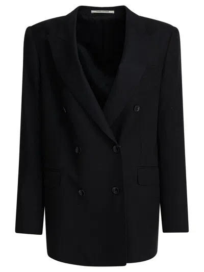 Tagliatore Black Cupro Jacket