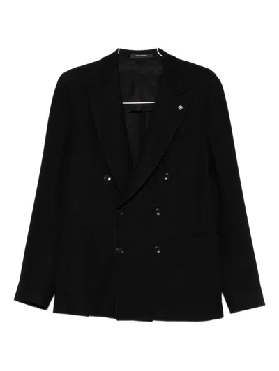 TAGLIATORE TAGLIATORE BLACK DOUBLE-BREASTED BLAZER