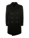 Tagliatore Double-breasted Coat In Black