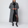 Tagliatore Black Houndstooth Double-breasted Coat In Black