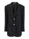 Tagliatore Black Jacket With Pointed Lapels And Front Pockets In Viscose Blend Woman