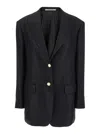 Tagliatore Black Jacket With Pointed Lapels And Front Pockets In Viscose Blend Woman In Black