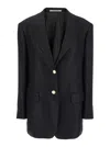 Tagliatore Black Jacket With Pointed Lapels And Front Pockets In Viscose Blend Woman In Black