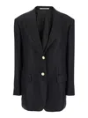 Tagliatore Black Jacket With Pointed Lapels And Front Pockets In Viscose Blend Woman