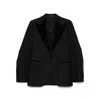 Tagliatore Tailored Black Suit With Satin Lapel In Black