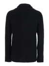 Tagliatore Black Knit Cardigan With V Neck In Wool Man In Black