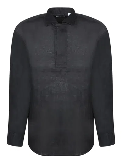 Tagliatore Black Linen Shirt