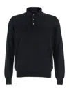 Tagliatore Merinos Polo Manica Lunga In Black