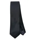 Tagliatore Pointed-tip Satin Tie In Black