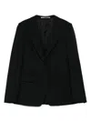 Tagliatore Tailored Black Jacket With Notched Lapel In Black