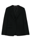 Tagliatore Tailored Black Jacket With Notched Lapel In Black