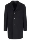 Tagliatore Tailored Coat With Notch Lapel And Pockets In Black