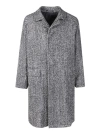 Tagliatore Black Single-breasted Coats In Grey