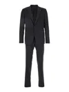 Tagliatore Black Single-breasted Suit With Notched Revers In Wool Man In Black
