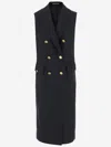 Tagliatore Buttoned Double-breasted Sleeveless Coat In Blue