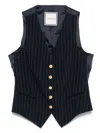 Tagliatore Women Striped V-necked Vest