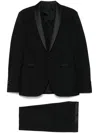 Tagliatore Black Suit With Vest Jacket And Trousers