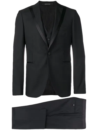 TAGLIATORE BLACK THREE-PIECE SUIT