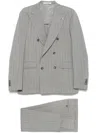 Tagliatore Vesuvio Suit With Double-breasted Design And Chest Pocket In Gray