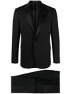 Tagliatore Black Vicuña Wool Suit In Black
