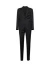 Tagliatore Black Virgin Wool Bruce Single-breasted Suit In Black