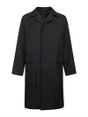 Tagliatore Black Virgin Wool Loyd Coat In Black