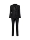 Tagliatore Black Virgin Wool Vesuvio Tuxedo Suit In Black