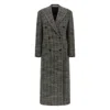 Tagliatore Wool Double-breasted Coat Herringbone Pattern In Multi