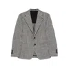 Tagliatore Checked Single-breasted Blazer In Gray
