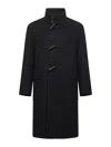 Tagliatore Black Wool And Cashmere Blend Mon Coat In Black