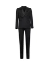 Tagliatore Black Wool And Silk Bruce Tuxedo Suit In Black
