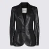 Tagliatore Single Breasted Blazer Notched Lapels Pockets In Black