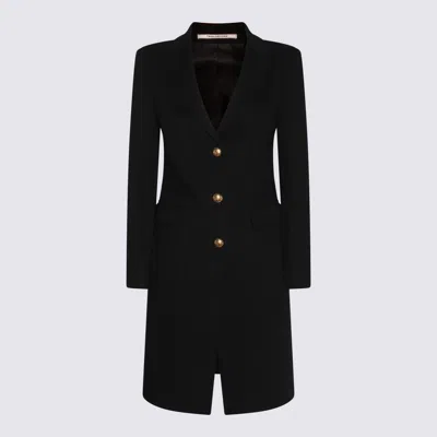 Tagliatore Black Wool Coat
