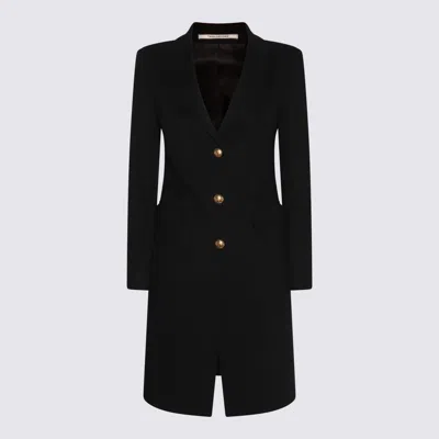 Tagliatore Black Wool Coat