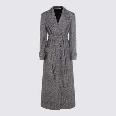 TAGLIATORE BLACK WOOL COAT