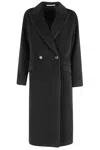 Tagliatore Black Wool Double-breasted Oversized Linden Coat In Black