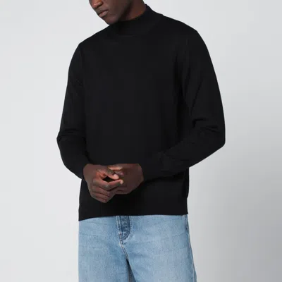 TAGLIATORE TAGLIATORE | BLACK WOOL TURTLENECK SWEATER