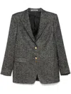 Tagliatore Bertha Blazer Peak Lapels In Grey
