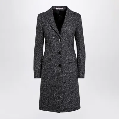 Tagliatore Women's Black/white Wool Blend Single-breasted Coat | Size 44 | C Color Parigi13b110003