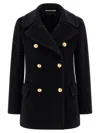 Tagliatore Blanche Double-breasted Coat In Black
